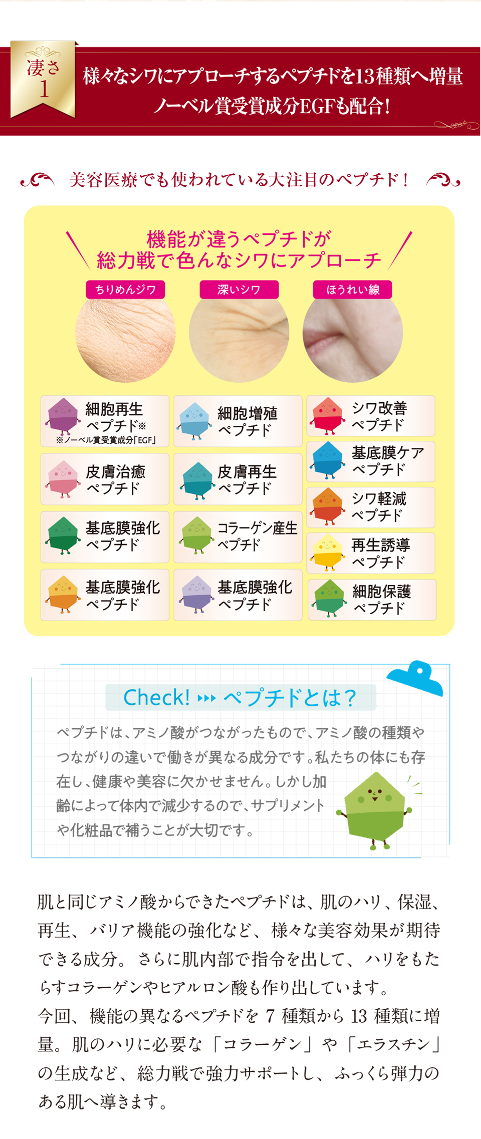 ペプチド13種類に増量