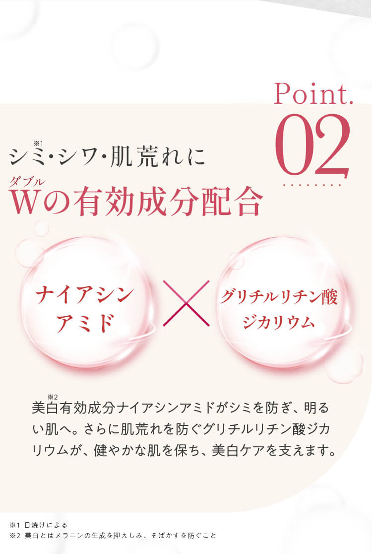 ダブルの有効成分配合