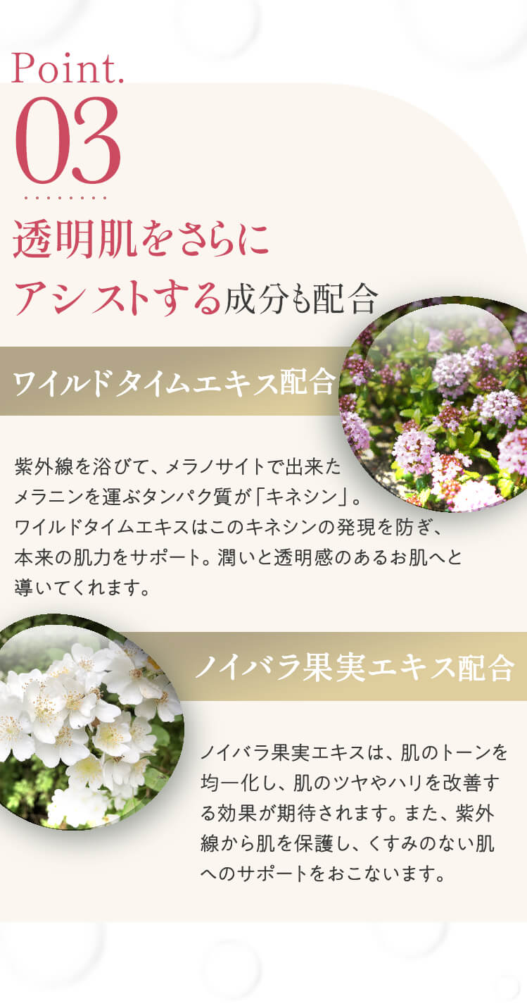 徹底した美白ケア