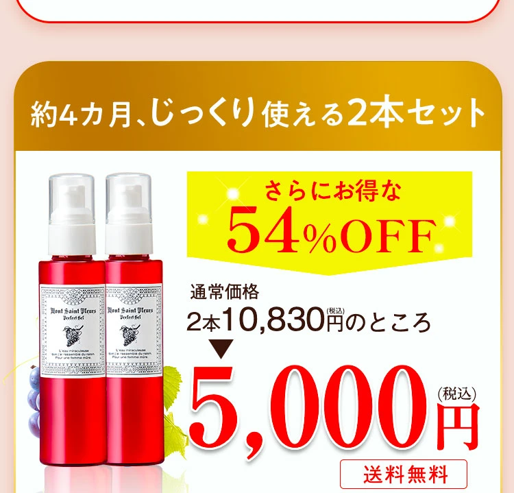 ジェル2本セット54%OFF5000円