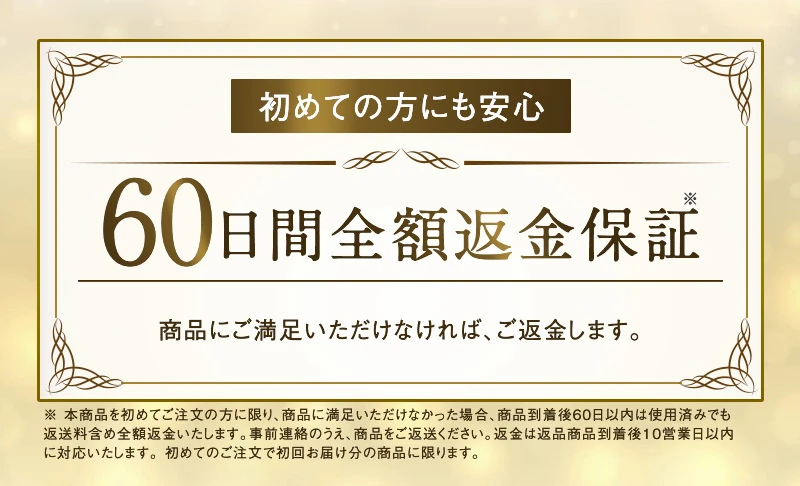 60日間全額返金保証付き