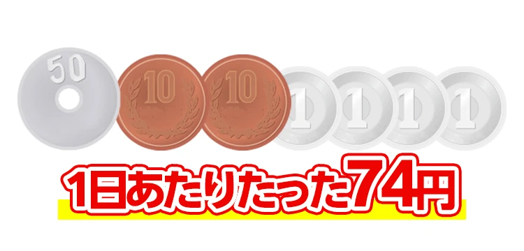1日あたりたった76円