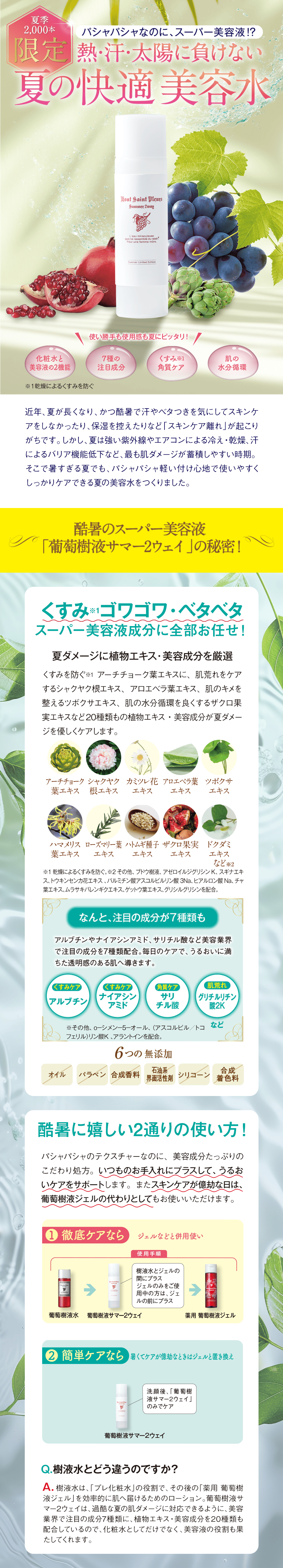 葡萄樹液サマー2ウェイ 商品説明1