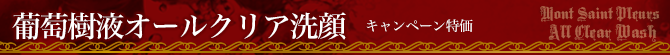 葡萄樹液オールクリア洗顔商品ページタイトル1